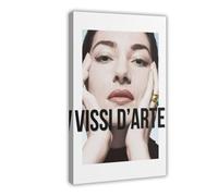 rlfnde Poster su tela, motivo Maria Callas, decorazione artistica da parete per soggiorno, camera da letto, 50 x 75 cm