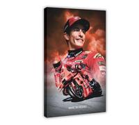 rlfnde Poster su tela MotoGP di Marc Marquez, decorazione per camera da letto, ufficio, camera da letto, regalo, 30 x 45 cm