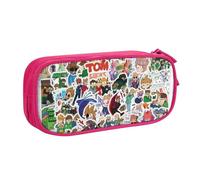 RLHRJEFZ Edds-world Pencil Case Zipper Pen Bag Large Capacity Pen Stationery Box Storage Organizer Bag Makeup Office Pouch School Stationery Supplies For Boys Girls