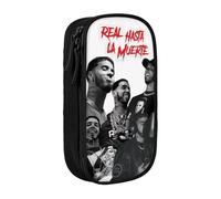 RLHRJEFZ Real Hasta La Muerte Pencil Case Zipper Pen Bag Large Capacity Pen Stationery Box Storage Organizer Bag Makeup Office Pouch School Stationery Supplies For Boys Girls
