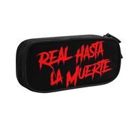 RLHRJEFZ Real Hasta La Muerte Pencil Case Zipper Pen Bag Large Capacity Pen Stationery Box Storage Organizer Bag Makeup Office Pouch School Stationery Supplies For Boys Girls
