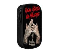 RLHRJEFZ Real Hasta La Muerte Pencil Case Zipper Pen Bag Large Capacity Pen Stationery Box Storage Organizer Bag Makeup Office Pouch School Stationery Supplies For Boys Girls