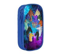 RLHRJEFZ Wi-ngs of Fire Pencil Case Zipper Pen Bag Large Capacity Pen Stationery Box Storage Organizer Bag Makeup Office Pouch School Stationery Supplies For Boys Girls