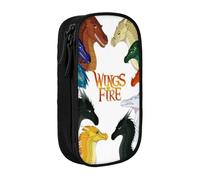 RLHRJEFZ Wi-ngs of Fire Pencil Case Zipper Pen Bag Large Capacity Pen Stationery Box Storage Organizer Bag Makeup Office Pouch School Stationery Supplies For Boys Girls