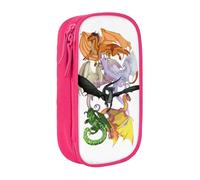 RLHRJEFZ Wi-ngs of Fire Pencil Case Zipper Pen Bag Large Capacity Pen Stationery Box Storage Organizer Bag Makeup Office Pouch School Stationery Supplies For Boys Girls