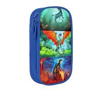 RLHRJEFZ Wi-ngs of Fire Pencil Case Zipper Pen Bag Large Capacity Pen Stationery Box Storage Organizer Bag Makeup Office Pouch School Stationery Supplies For Boys Girls