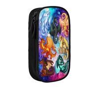 RLHRJEFZ Wi-ngs of Fire Pencil Case Zipper Pen Bag Large Capacity Pen Stationery Box Storage Organizer Bag Makeup Office Pouch School Stationery Supplies For Boys Girls
