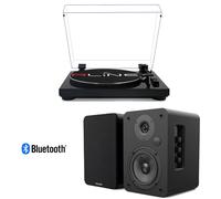 RLINE RLTN11GB Giradischi a cinghia BT Nero Lucido+RLINE RLSP04MB 2 Diffusori