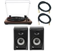 RLINE RLTN11GWLN Giradischi Bluetooth Noce L. +2 Proel EIKON EK5NF Casse+2Cavi