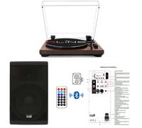 RLINE RLTN11GWLN Giradischi Bluetooth Noce L + IS X212AUB Diffusore 800w picco