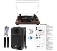 RLINE RLTN11MWLN Giradischi Bluetooth Noce + IS FR12AWV2 Trolley Cassa 200w p.