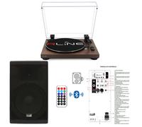 RLINE RLTN11MWLN Giradischi Bluetooth Noce + IS X212AUB Diffusore 800w picco