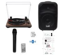 RLINE RLTN11MWLN Giradischi cinghia Bluetooth Noce + IS FRX10AW Diffusore 100w