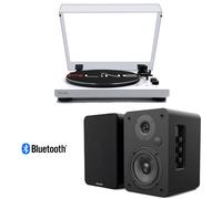 RLINE RLTN11WH Giradischi a cinghia BT Bianco Lucido+RLINE RLSP04MB 2 Diffusori