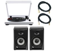 RLINE RLTN11WH Giradischi Bluetooth Bianco L. +2 Proel EIKON EK5NF Casse+2Cavi