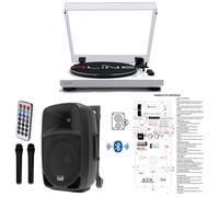 RLINE RLTN11WH Giradischi Bluetooth Bianco L+IS FR12AWV2 Trolley Cassa 200w p.