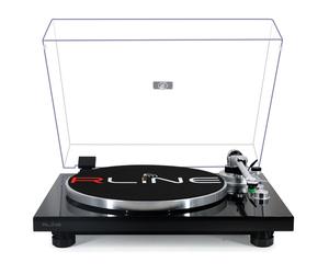 RLINE RLTN22GB Giradischi a cinghia con modulo Bluetooth, Nero Lucido