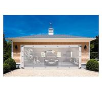 RLINZ Telone Trasparente Impermeabile All'aperto per Tende in Tela Cerata in PVC 0,5mm con Occhielli Antiruggine Patio Parabrezza Balcone Protezione Antipioggia (3 * 4m)