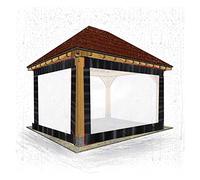 RLINZ Tenda PVC Trasparente per Esterno con Occhielli Telone Impermeabile Tenda da Garage Tende Antipioggia 650G/㎡ per Gazebo, Garage, Esterno (1.8x2m)