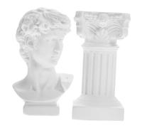 RLKHXBS 1 Set di Colonna Romano David Statue Resin Sculpture per la Decorazione della casa Arte Classica Ideale per la Mitologia dell'arredamento del Soggiorno per Ufficio