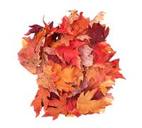 RLKHXBS 1pc Decorative Simulated Maple Leaf Vine Halloween Thanksgiving Day Rattan Garland for Home Weddings Parties And Festivals for Decor Dark Red Color