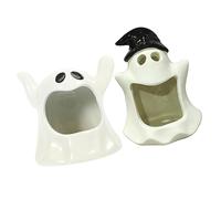 RLKHXBS 2 Pezzi a Forma di Supporto per Candele ceramico Halloween Stand per Arredamento a candelaio da Tavolo per Decorazione