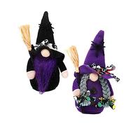 RLKHXBS 2 Pezzi Halloween Witch Gnomes Decorazioni GNOME Bambole per Decorazioni per Feste robuste per Il Camino Divano da scrivania e Tavolo da Pranzo Che accade Halloween