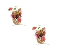 RLKHXBS 2 pezzi ornamenti natalizi decorazioni vintage per il desktop bouquet del ringraziamento squisito simulato chic decorazioni per matrimoni per feste casuali fattoria in seta decorazione rustica