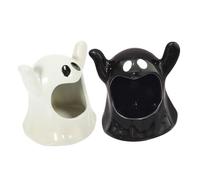 RLKHXBS 2pcs Candle Holder Creative Ceramic Tealight Holders for Halloween Decor Unique Sculpture Table Centerpiece Mysterious Home Decoration And Practical Ornaments