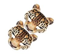 RLKHXBS 2pcs Leopard Half Masks for Halloween Festive Animal Costume Accessory Easy to Wear Masquerade Party Decoration ADD Drama Mystery to Your Look
