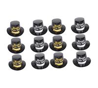 RLKHXBS 2sets Happy Year Letter Tophat Paper Hats Year Party Decorations Cosplay Party Favors 6pcs*2
