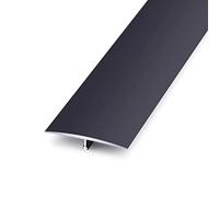 RLKHXBS 40mm 1.6" Wide Floor Tranistion Strip Wood to Tile, Metal T Molding Doorway Gap Cover/Flat Divider Strips, 36 45 50 60 67 Inches Flooring Edge Trim Covering