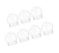 RLKHXBS 7pcs Clear Plastic Snow Globe Kit with Screw-off cap for Christmas Ornaments And Halloween Decorations Versatile Crafting Supplies for Adults