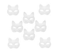 RLKHXBS 8pcs Blank Animal Masks for Halloween Party Unfinished Paper Masks for Cosplay Cat And Designs for Creative Decoration And Fun Activities