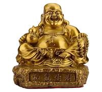 RLKHXBS Abstract Sculpture Ornment Artigianato Moderno Arte per Soggiorno regalati Decorazioni per la casa Ornamenti Puri Feng Rame Shui Fatto a Mano Maitreya Che risate Statua di Buddha, FO