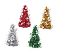 RLKHXBS Albero di Natale da Tavolo Decorazioni per Il Desktop para Mesa De Decorazioni Invernali 4 Pezzi Albero Nazionale Albero Artificiale glassato Bomboniere per Feste Pino Decora L'Albero di
