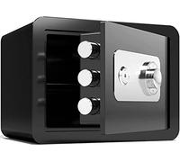 RLKHXBS Armadietto Digitale Impermeabile Cassetto Contanti Sicuro ignifugo e antifurto, Armadio archiviazione File di Sicurezza in Acciaio, Dimensioni ridotte per la casa,Black-25 35 X 25cm