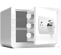 RLKHXBS Armadietto Digitale Impermeabile Cassetto Contanti Sicuro ignifugo e antifurto, Armadio archiviazione File di Sicurezza in Acciaio, Dimensioni ridotte per la casa,White-30 38 X 30cm