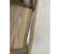 RLKHXBS Between Rooms, 4inch 10cm Extra Wide Threshold Transition Ramps for Doorways, Self Adhesive Reducer/Edge Trim for Vinyl Wood Uneven Flooring, Metal