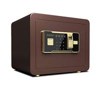 RLKHXBS Biometric Fingerprint Touch Screen And Digital Virtual Password, Electronic Hidden Cabinet, Safe with Fireproof Document Bag for Home Closet Office Hotel Business, Brown
