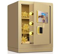 RLKHXBS Biometric Fingerprint Waterproof 1S Quick Access Cabinet,Solid Alloy Steel Office Hotel Cabinet Safe Fireproof Deluxe Digital for Home Offic