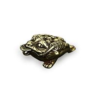 RLKHXBS Brass Handicraft Three Legged Gold Toad Pure Copper Handmade Solid Animal Keychain Pendant