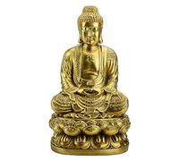 RLKHXBS Brass Tathagata Sitting Buddha Statue Porch Living Room Ornament Buddhist Statues
