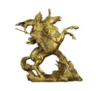 RLKHXBS Buddha Statue Home Metal Horse Riding Guan Gong Fortune-attracting Office Crafts Living Study Room Decoration Ornaments Buddhist Statues