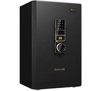 RLKHXBS Cabinet s Home s Digital Security s Electronic Fingerprint Unlocking Solid Steel Home Office Money Cash with 2 Keys (Color : Black)