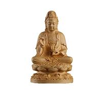 RLKHXBS Carved Sitting Buddha Statue Crafts Car Home Offering Meditation Decoration Ornaments Buddhist Statues (Color A, Size : 12cm)