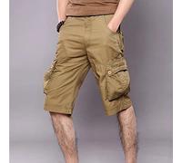 RLKHXBS Casual Shorts Mens Short Cottton Mens Workout Shorts Straight Knee Length Pantalones