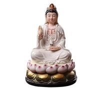 RLKHXBS Ceramic Bodhisattva Statue Household Consecration Hall Buddha Nanhai Avalokitesvara Ornament Buddhist Statues (Size : S)