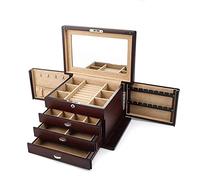 RLKHXBS City Two-Layer lint Organizer Display Storage Case with Lock Creative Dustproof Large Capacity Storage