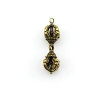 RLKHXBS Copper Diamond Demone Slaying Penderant Pestello, artefatto Buddista Tibetano, Buddha Star Star Moon Bodhi Accessorio, Manico